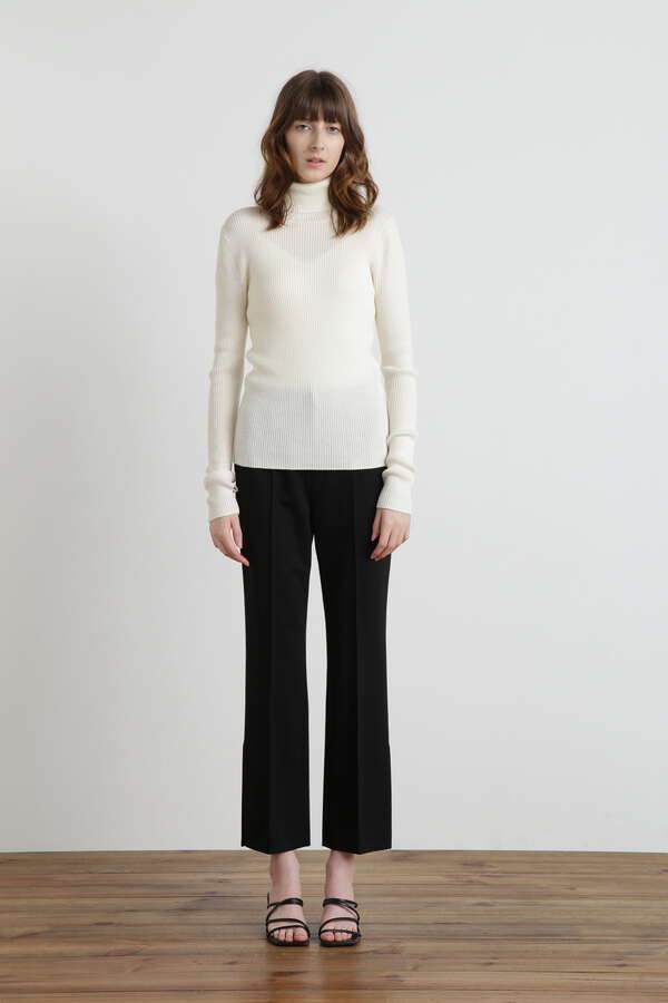 Wool Rib Turtleneck
