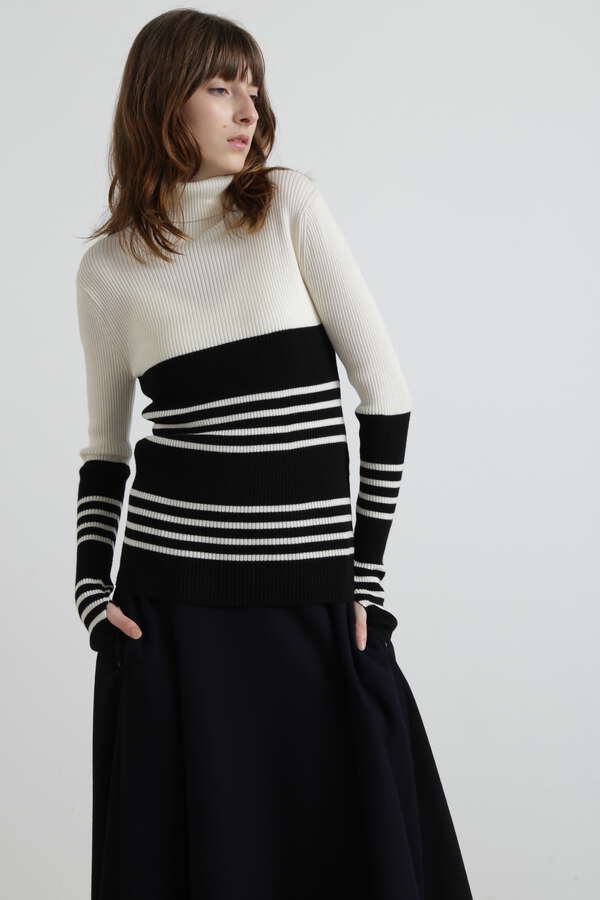 Wool Rib Turtleneck