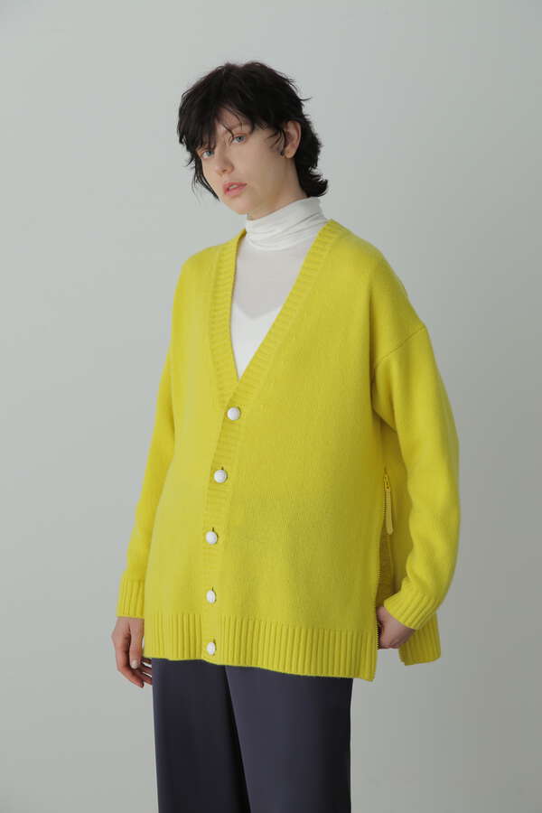 Wool Painted Metal Button Cardigan