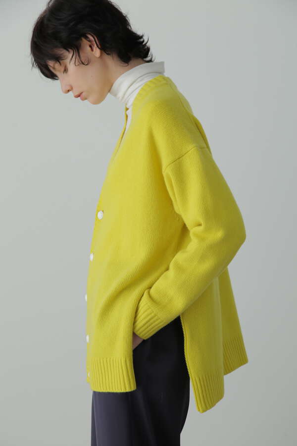 Wool Painted Metal Button Cardigan