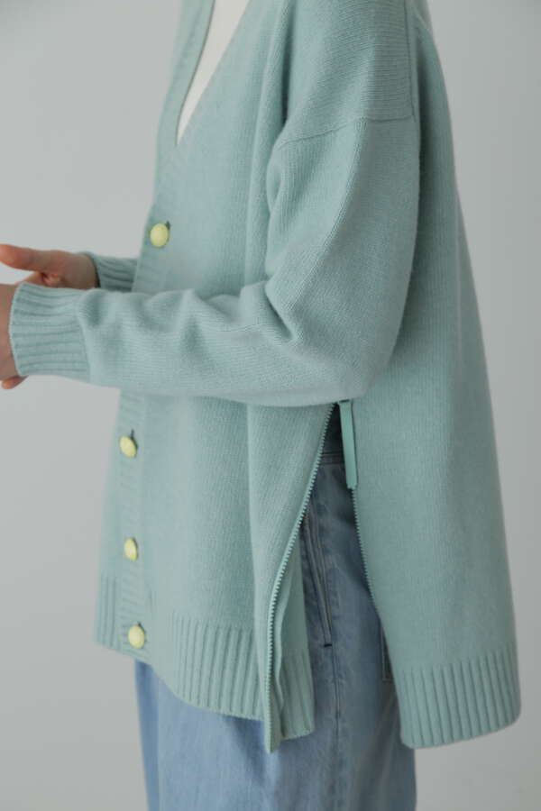 Wool Painted Metal Button Cardigan