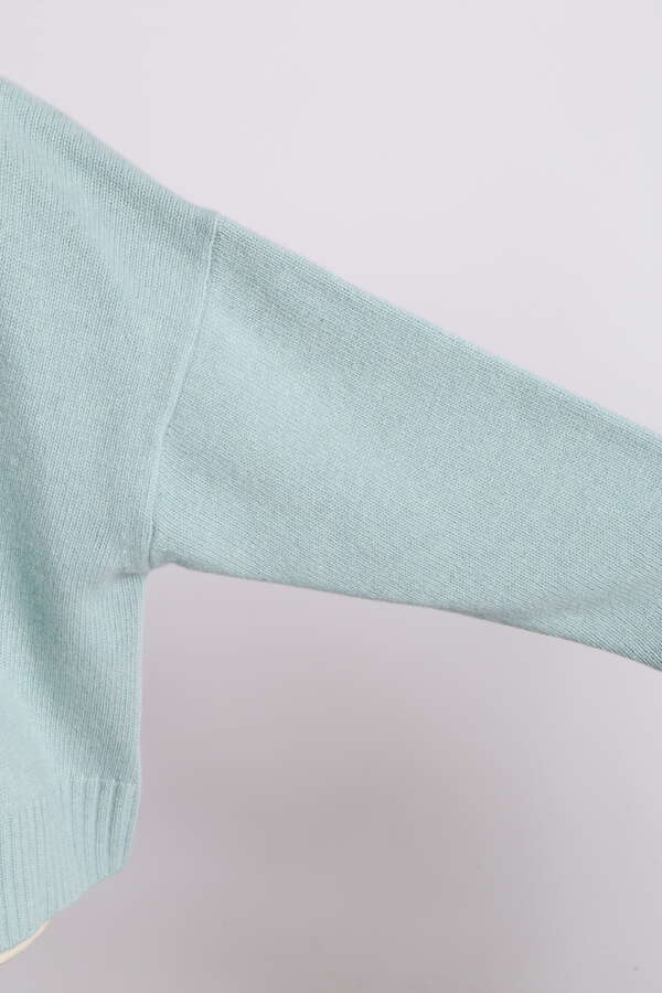 Wool Cropped Zip Up Cardigan
