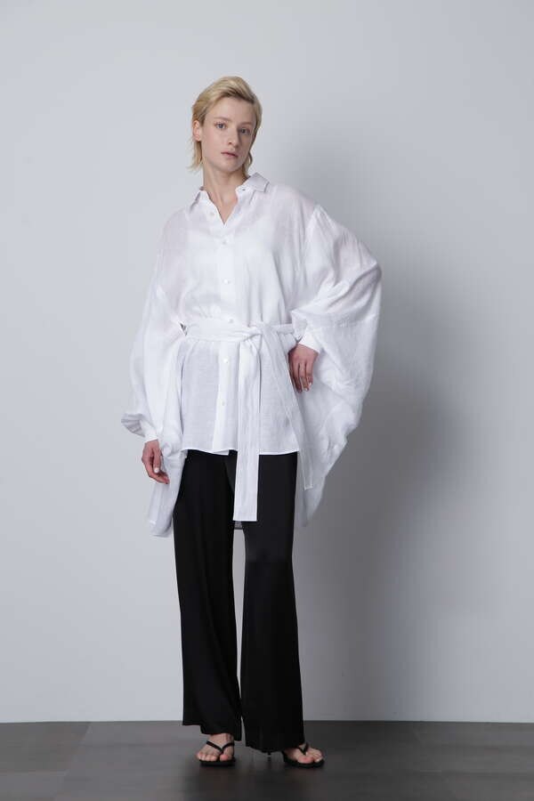 【Giselle 6月号掲載商品】Belted Big Silhouette Blouse