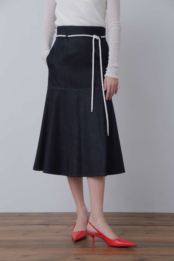 Cotton/Silk Peplum Skirt