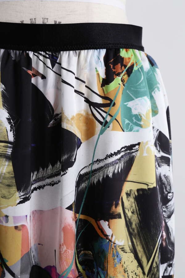 Printed Flare Skirt