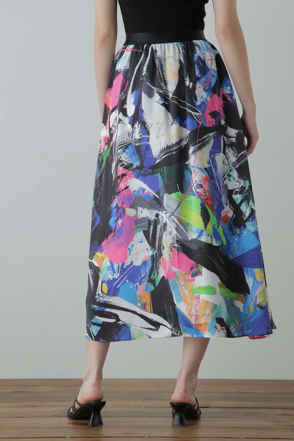 Printed Flare Skirt