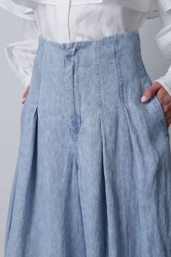 【Giselle 4月号掲載商品】Denim Tuck Wide Pants