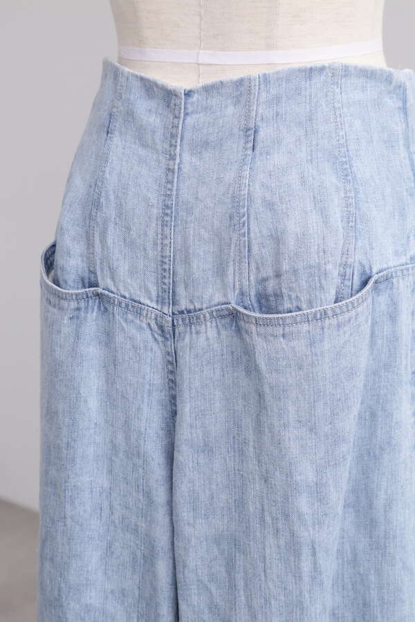 【Giselle 4月号掲載商品】Denim Tuck Wide Pants