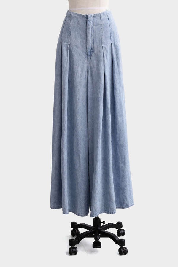 【Giselle 4月号掲載商品】Denim Tuck Wide Pants