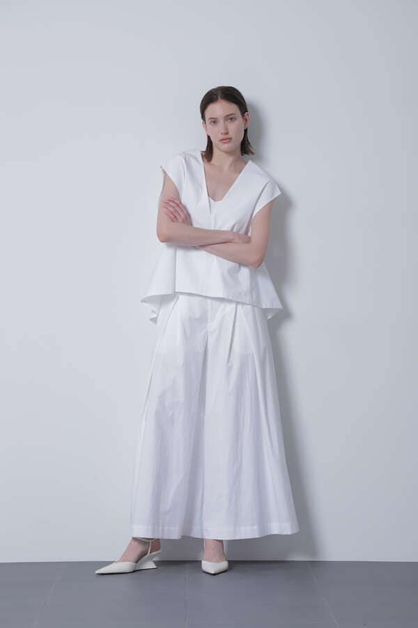 【TV着用】【GISELe　素敵なあの人  8月号掲載商品】Cross Tuck Wide Pants