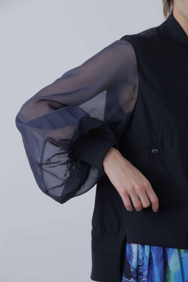 【Giselle 4月号掲載商品】Sheer Sleeve MA-1