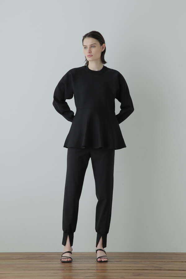 【TV着用】Tuck Sleeve Peplum Pullover