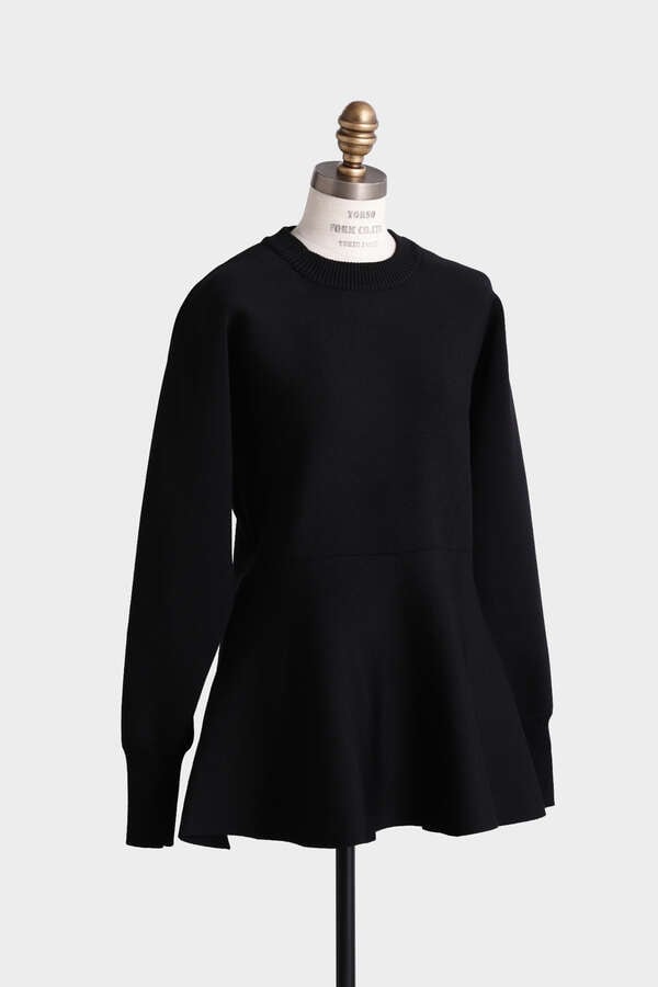 【TV着用】Tuck Sleeve Peplum Pullover