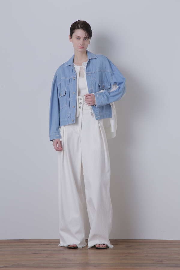 【CLASSY 7月号掲載商品】Denim Organdy Combination JK