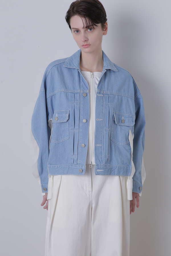 【CLASSY 7月号掲載商品】Denim Organdy Combination JK