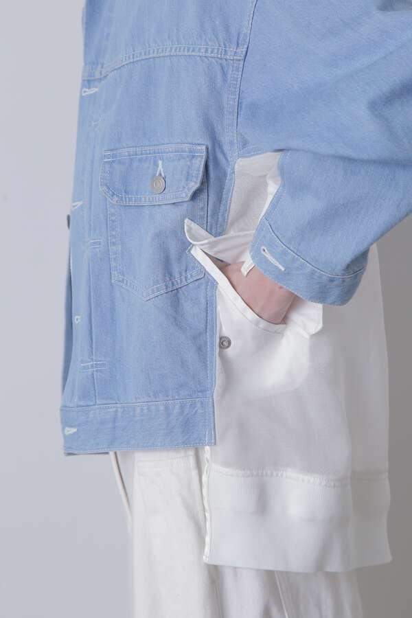 【CLASSY 7月号掲載商品】Denim Organdy Combination JK