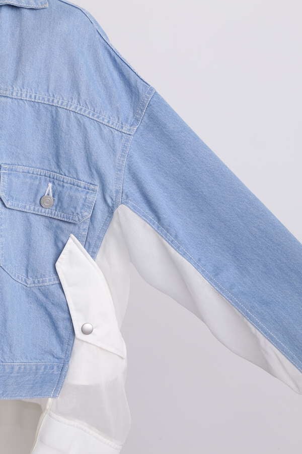 【CLASSY 7月号掲載商品】Denim Organdy Combination JK