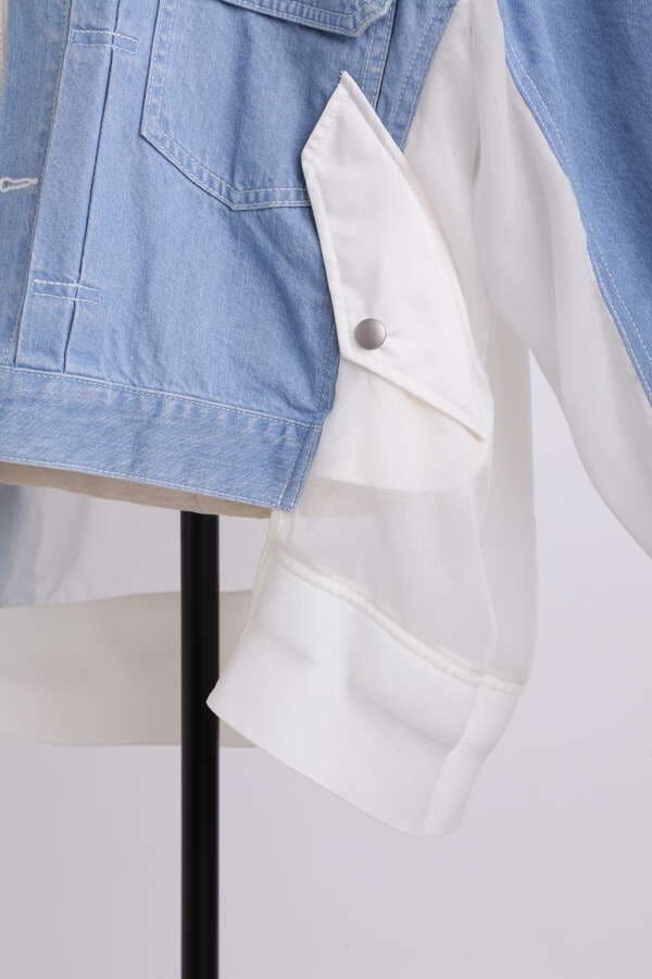 【CLASSY 7月号掲載商品】Denim Organdy Combination JK