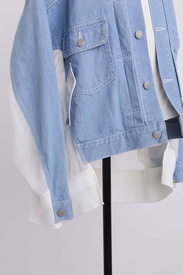 【CLASSY 7月号掲載商品】Denim Organdy Combination JK