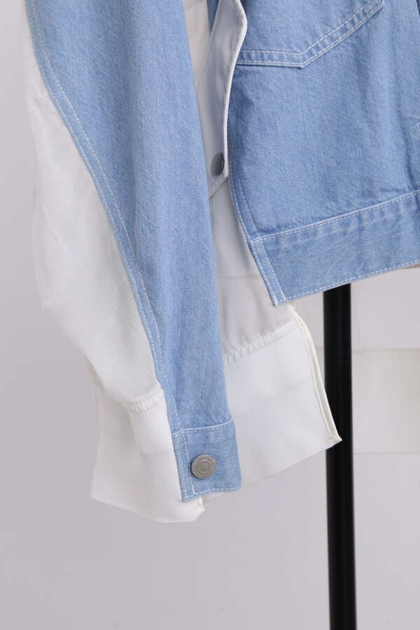 【CLASSY 7月号掲載商品】Denim Organdy Combination JK