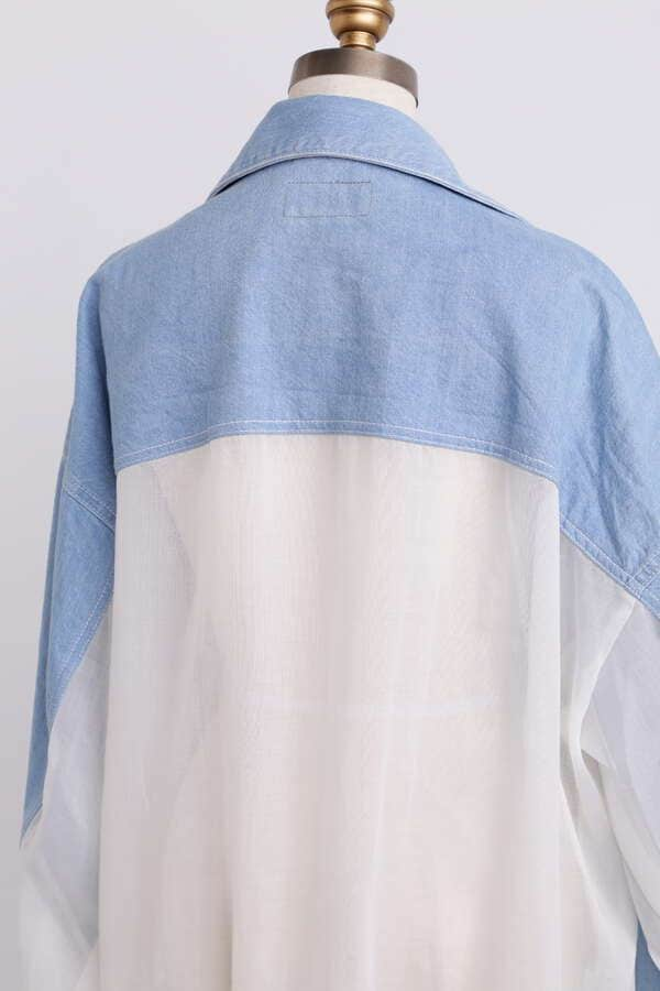 【CLASSY 7月号掲載商品】Denim Organdy Combination JK