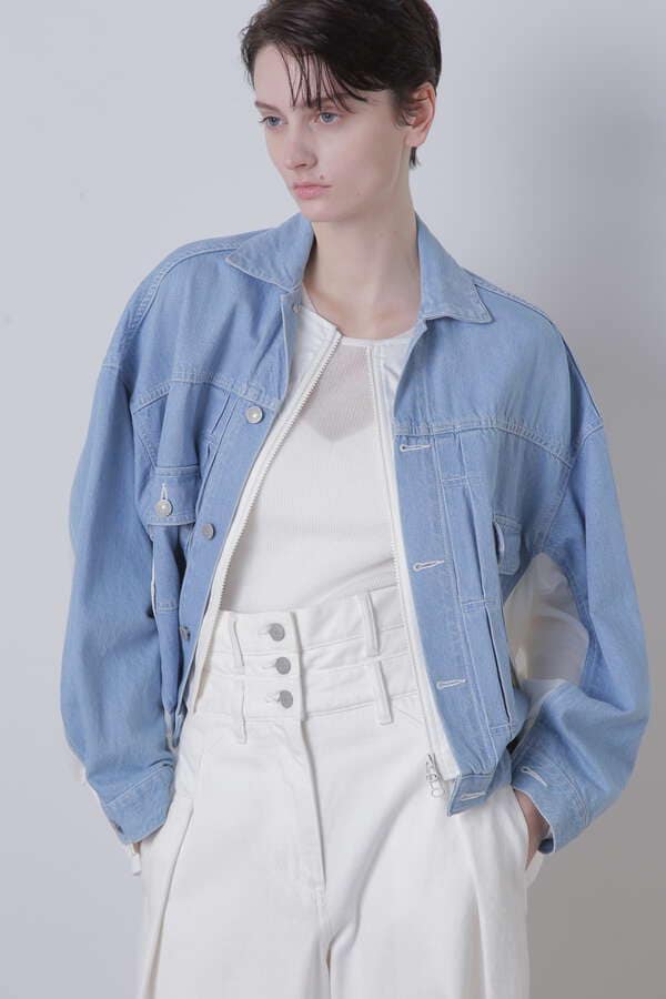 【CLASSY 7月号掲載商品】Denim Organdy Combination JK