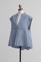 【先行予約 12月下旬-1月上旬入荷予定】Denim Back Peplum Blouse