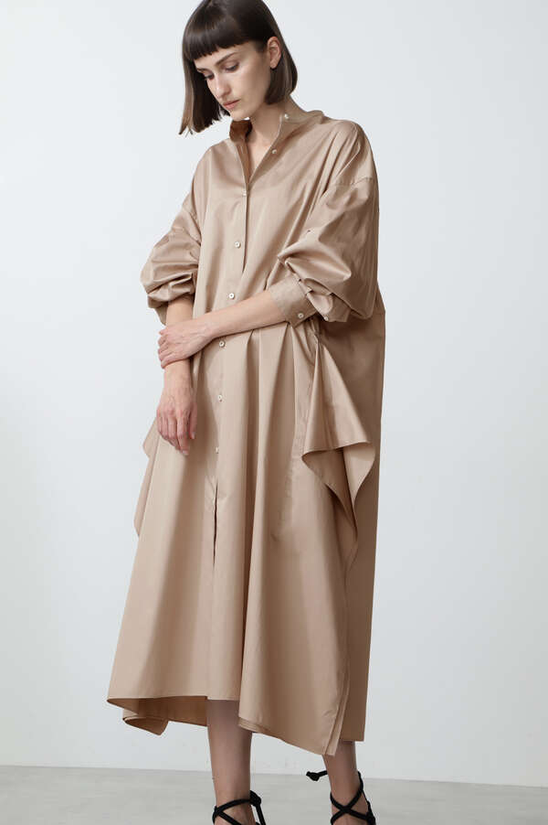 SQUARE HEM SHIRT OP SATIN