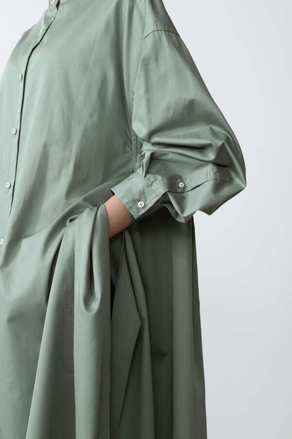 SQUARE HEM SHIRT OP SATIN