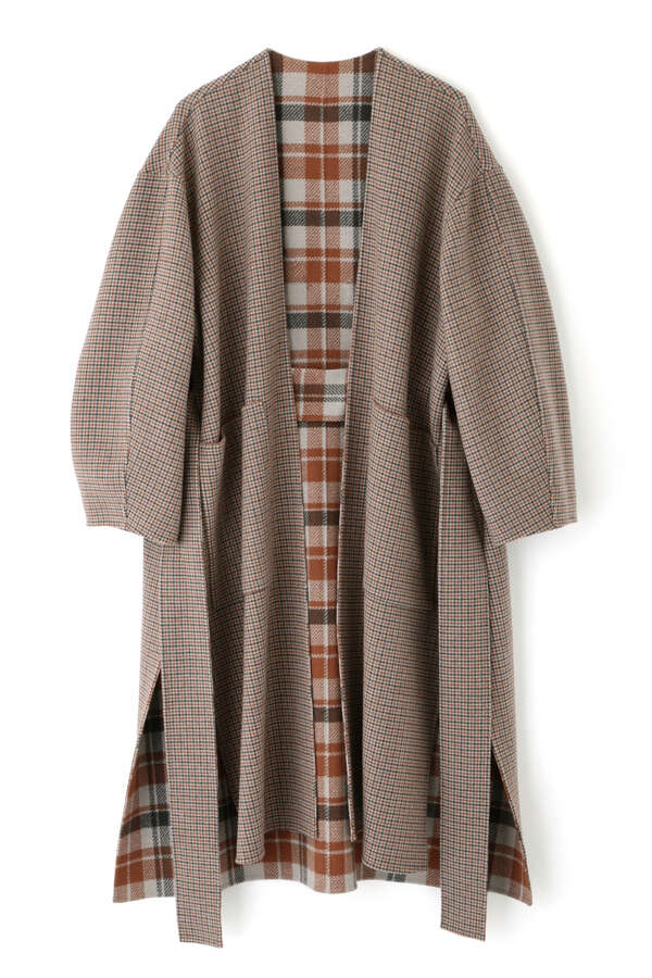 REVERSIBLE CHECK COAT