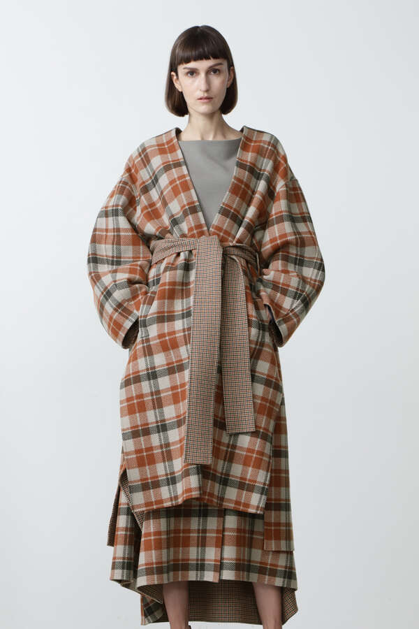 REVERSIBLE CHECK COAT