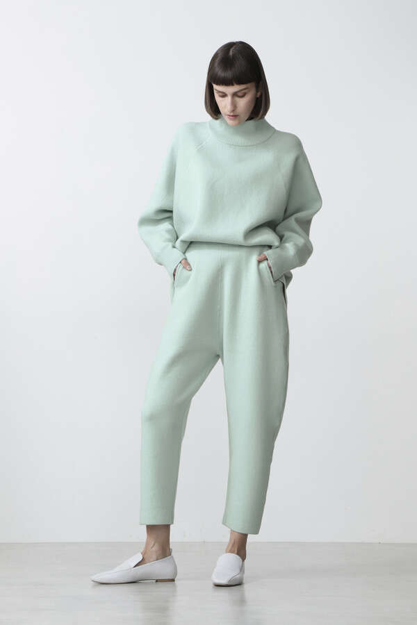 WOOL DOUBLE FACE KNIT PT
