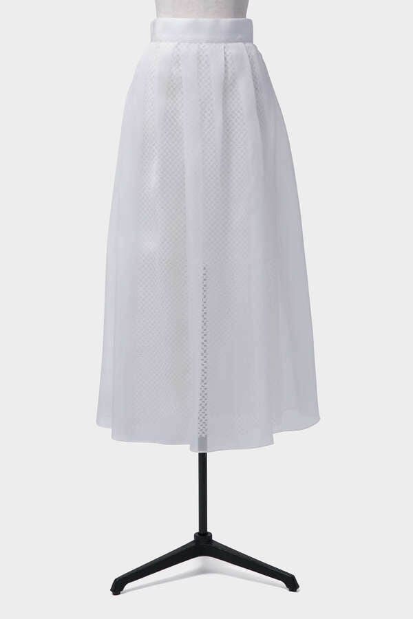 ORGANDY OVER LACE SKIRT