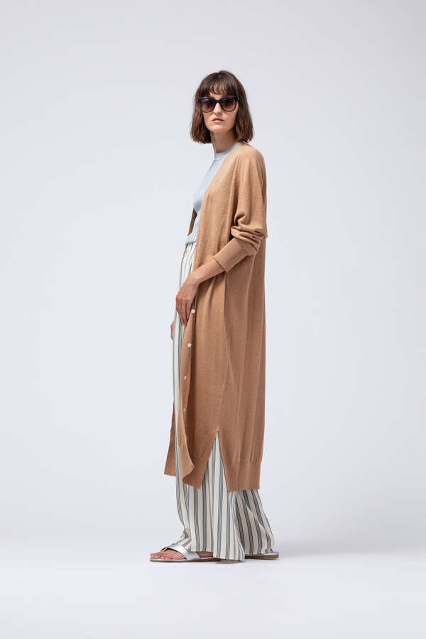 LINEN LONG CARDIGAN