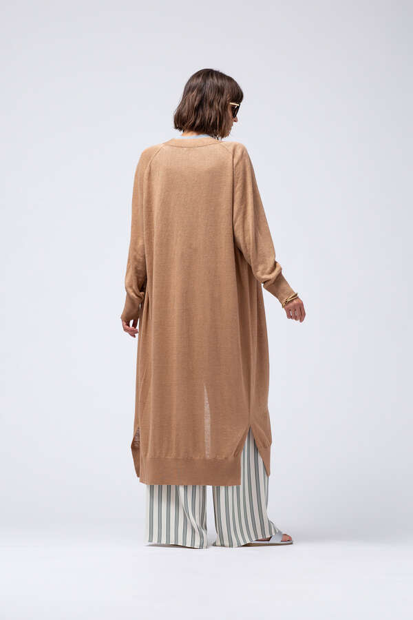 LINEN LONG CARDIGAN