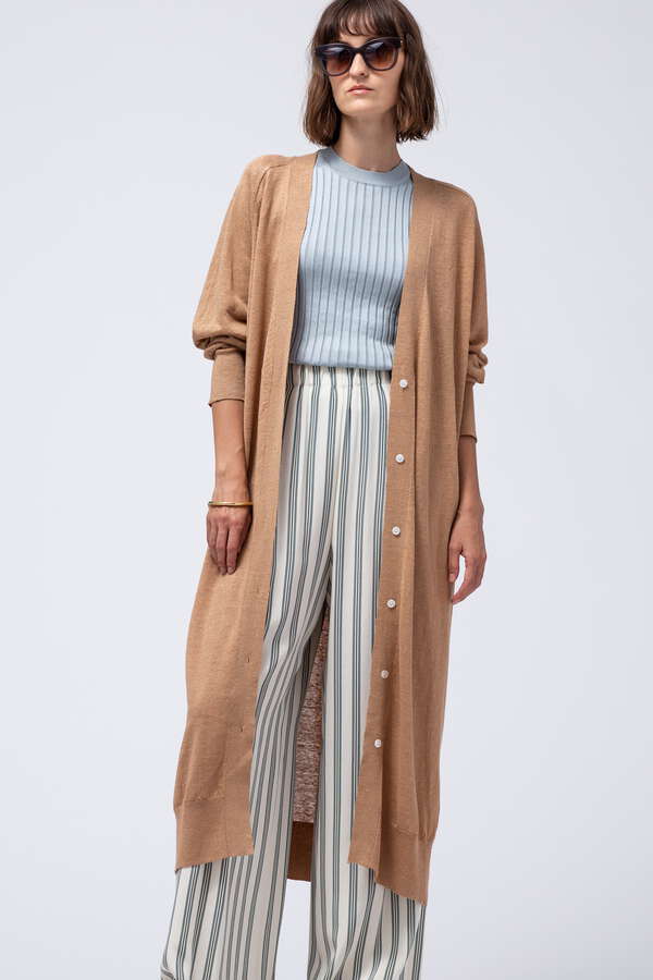 LINEN LONG CARDIGAN