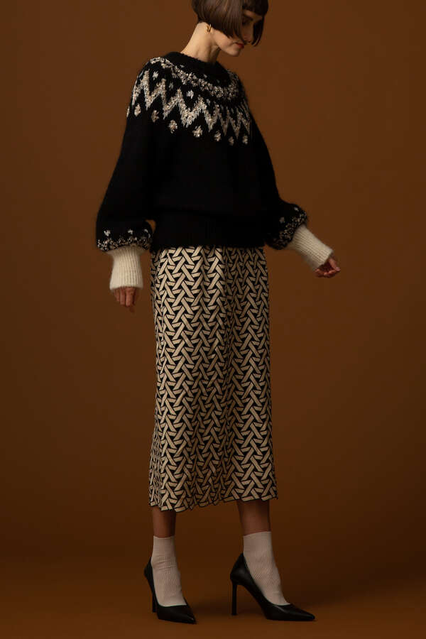 BICOLOR LACE SKIRT