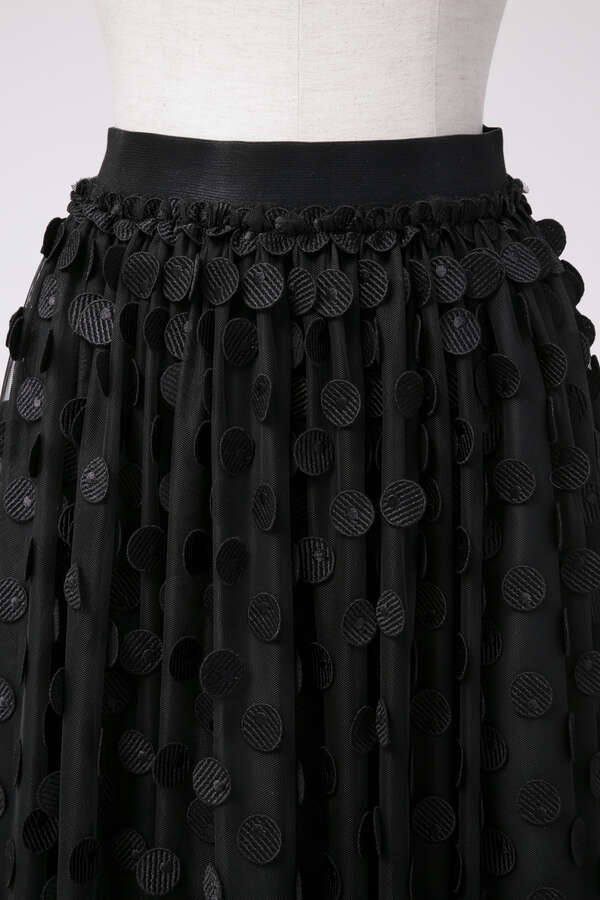 TULLE DOT GATHER SKIRT
