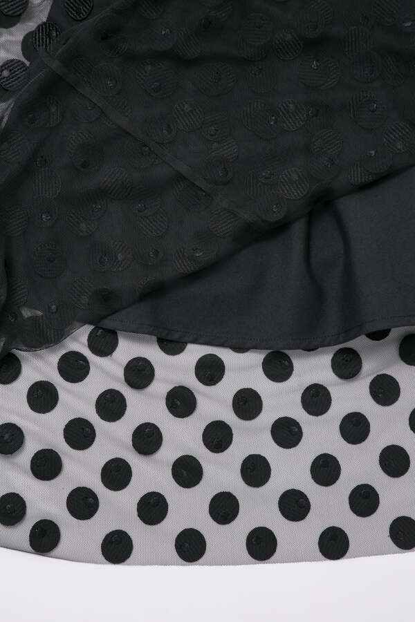 TULLE DOT GATHER SKIRT