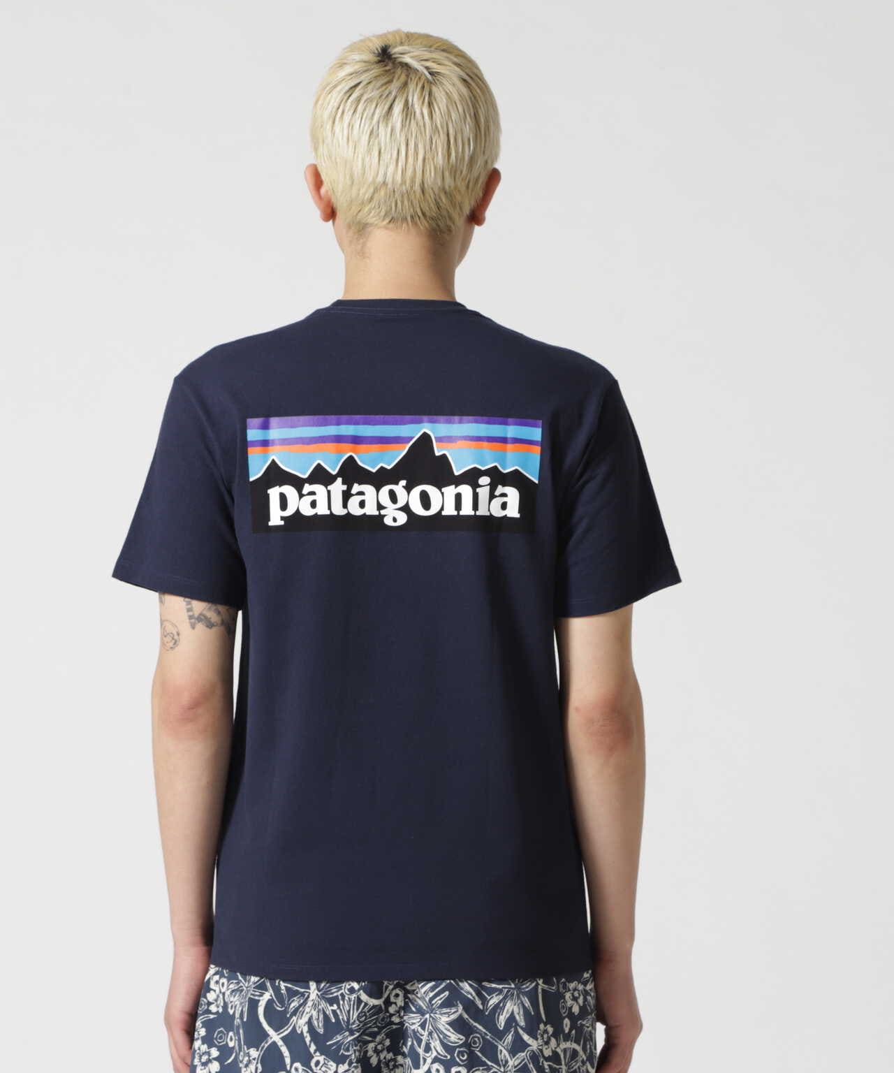 パタゴニア Tシャツ レスポンシビリティー ブルー XS  ロゴ P6