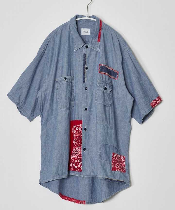 KOTSUBO × CAL O LINE/コツボ×キャルオーライン BANDANA CHAMBRAY S/S ...