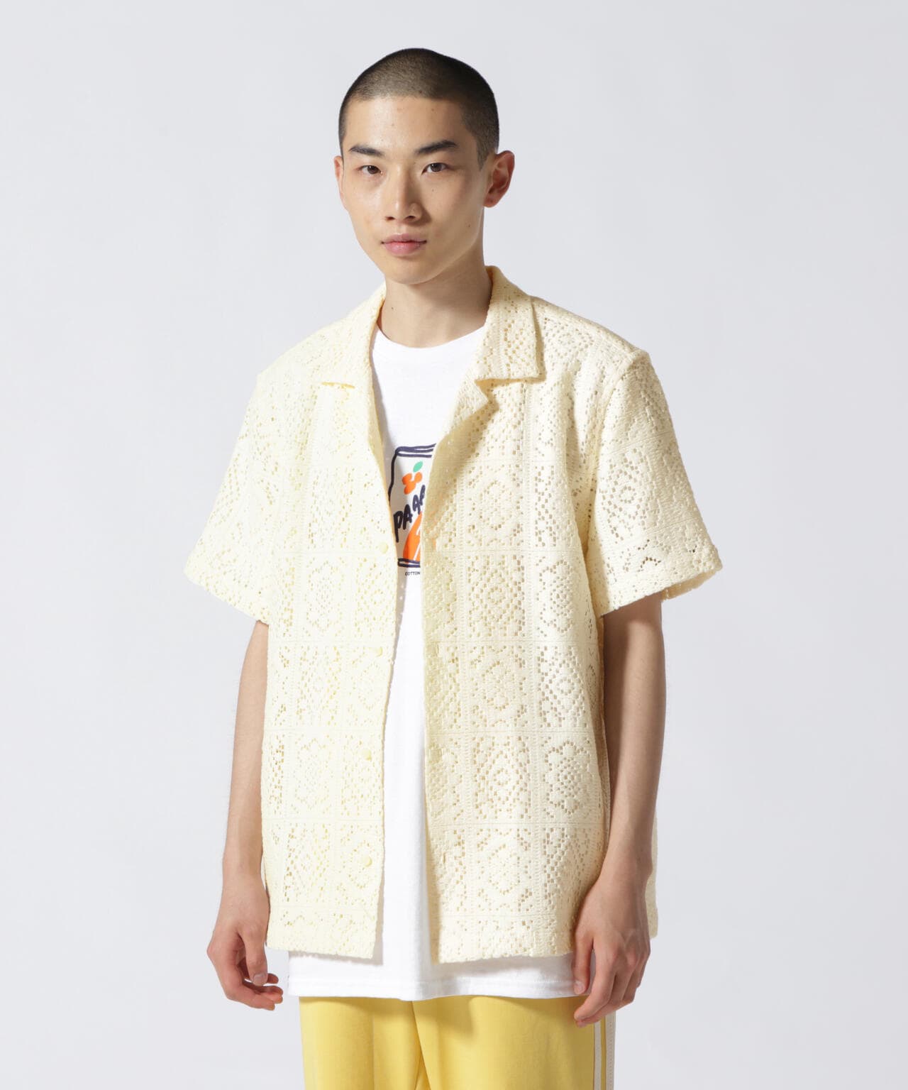 SATURDAYS NEW YORK CITY/サタデーズニューヨークシティ　CANTY CROCHET SHIRT　オープンカラーシャツ