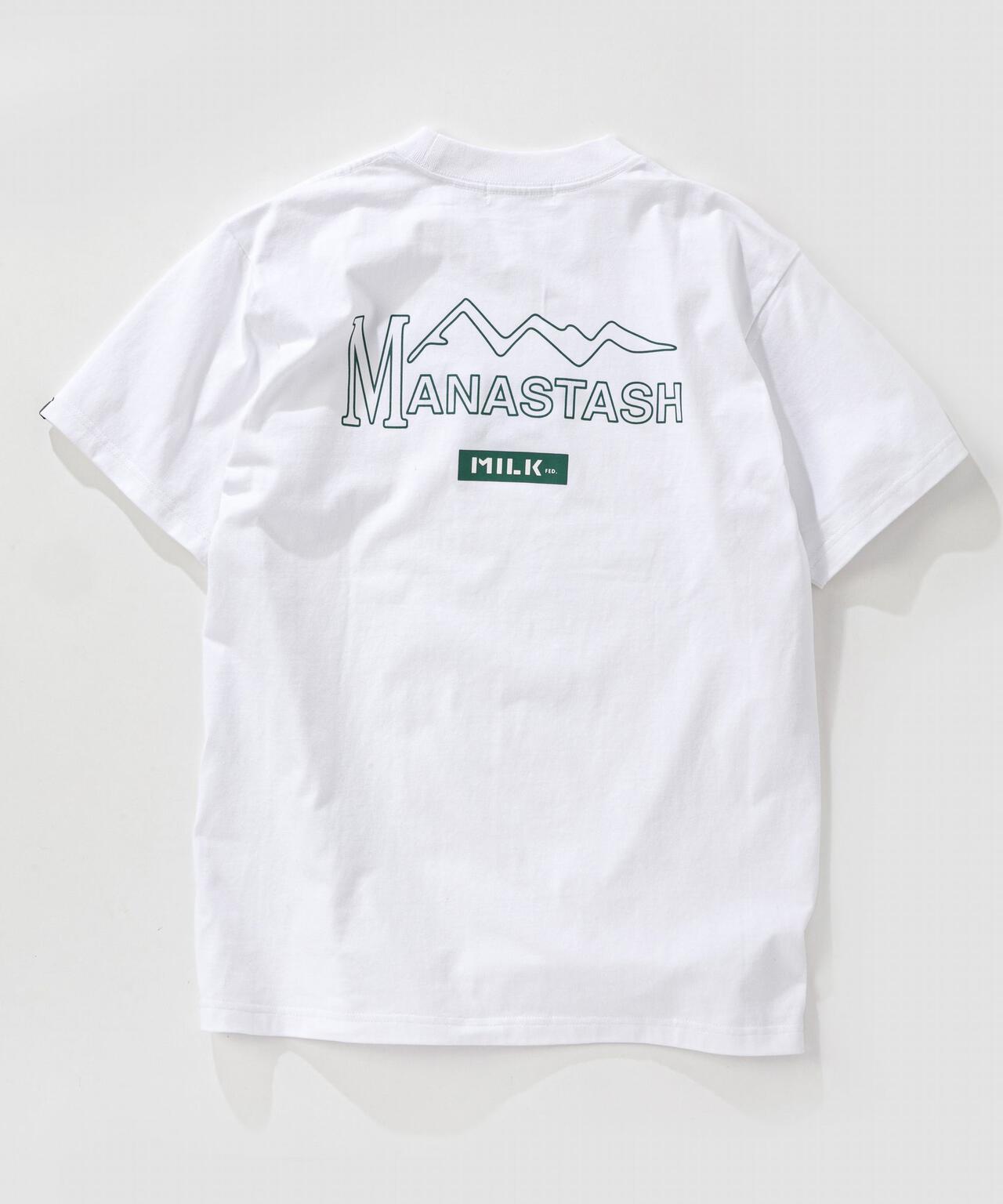 MILKFED. × MANASTASH /ミルクフェド×マナスタッシュ　MOUNTAIN LOGO T-SHIRT マウンテンロゴTシャツ