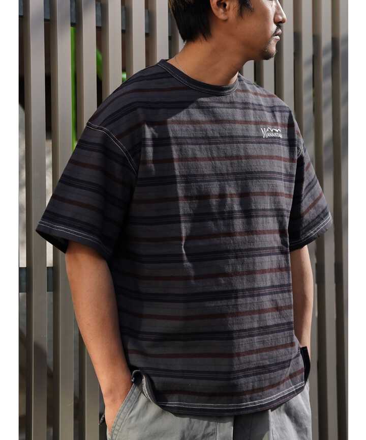 MANASTASH/マナスタッシュ MS PIGMENT BORDER LOOSE TEE