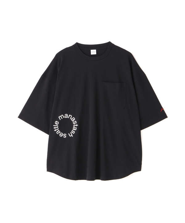 MANASTASH/マナスタッシュ　MS CIRCLE LOGO TEE　MSサークルロゴティー