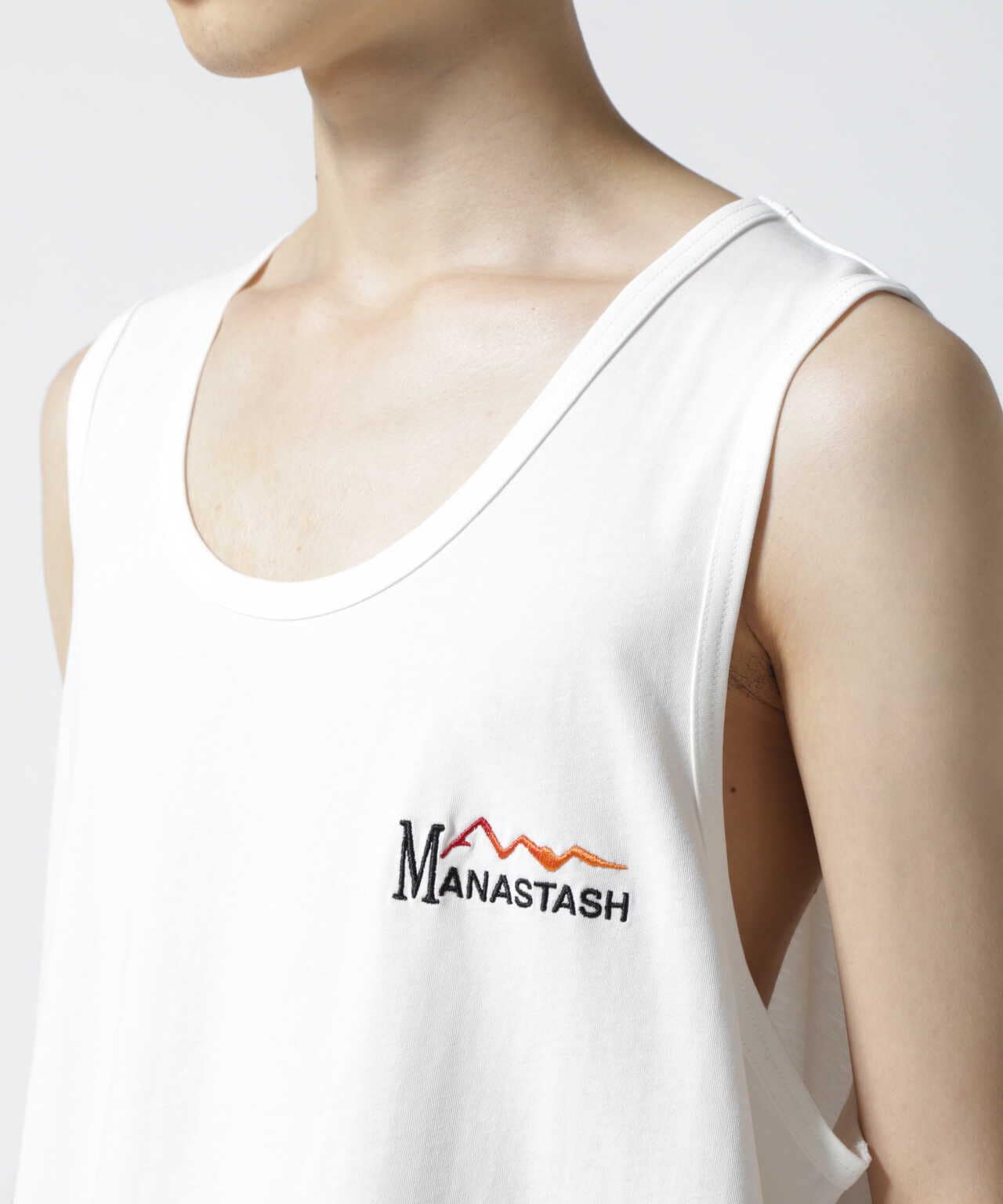 MANASTASH/マナスタッシュ　MS Circle logo tanktop　MSサークルロゴタンクトップ