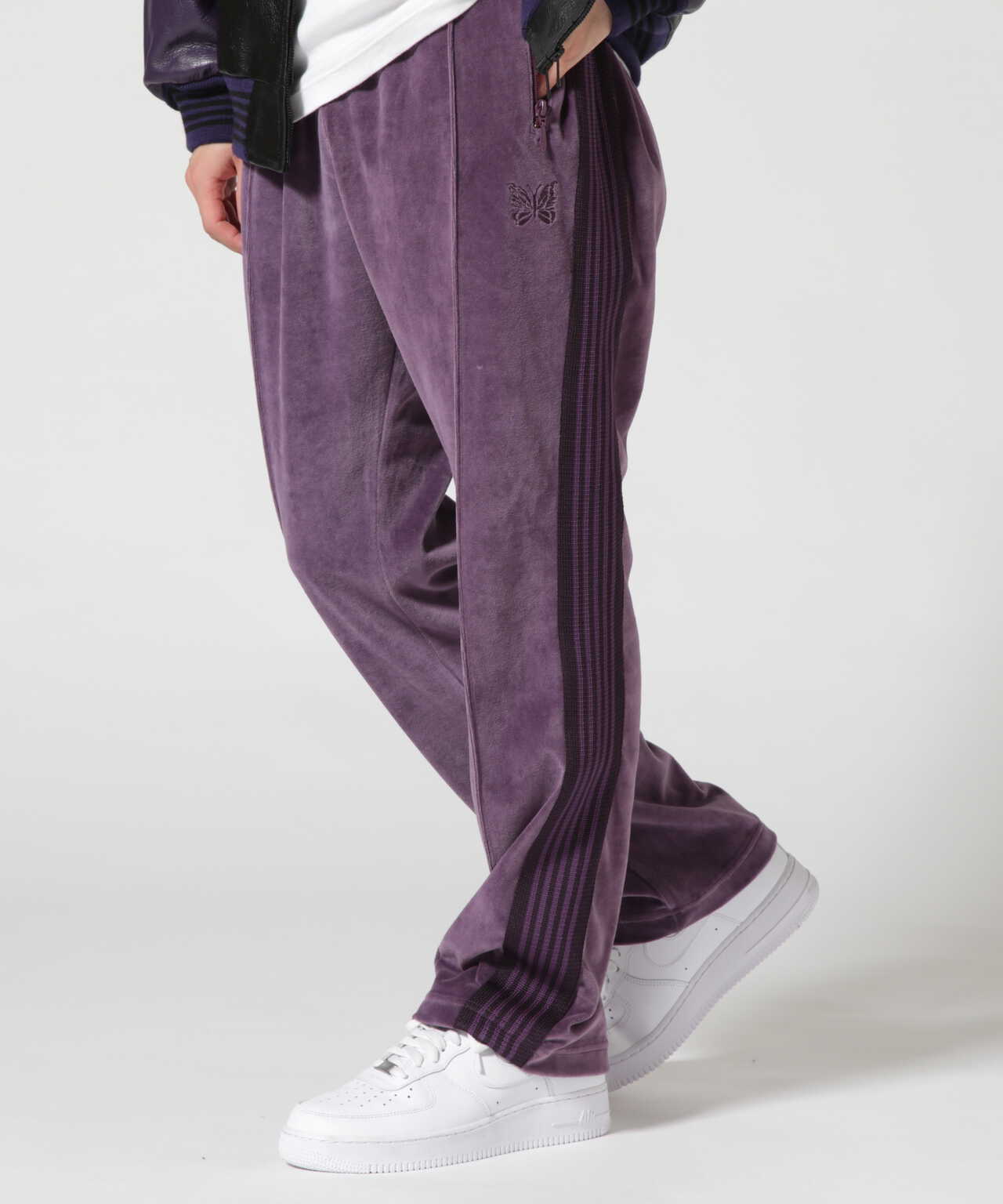 NEEDLES Narrow Track Pant - C/Pe Velour-