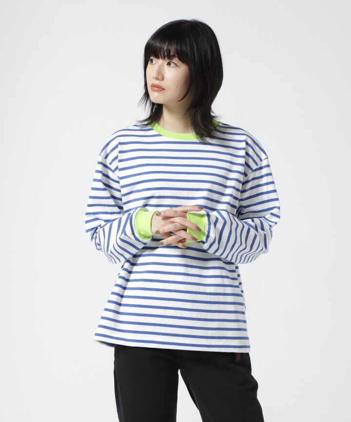 SOGLIA/ソリア OPEN END MIX BORDER LONG SLEEVE TEE ボーダーＴ