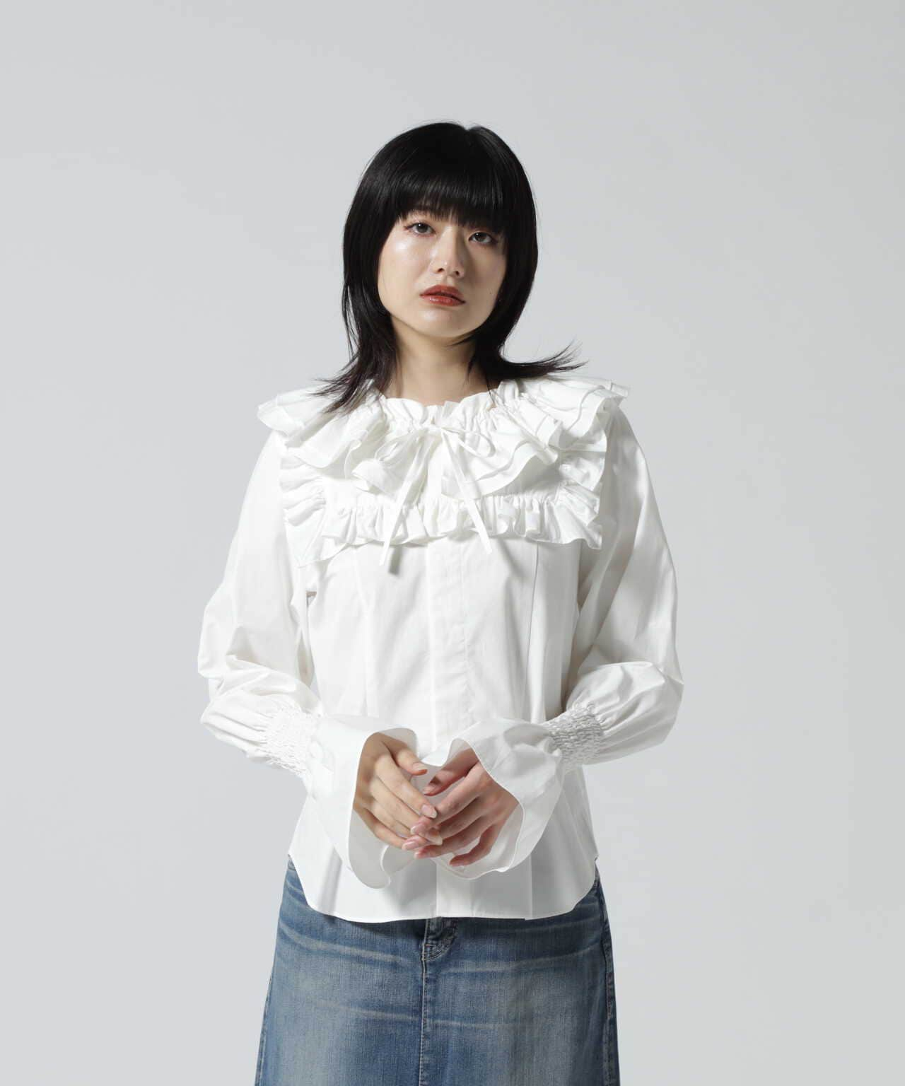 RHODOLIRION/ロドリリオン Frill Ribbon Blouse | BEAVER ( ビーバー