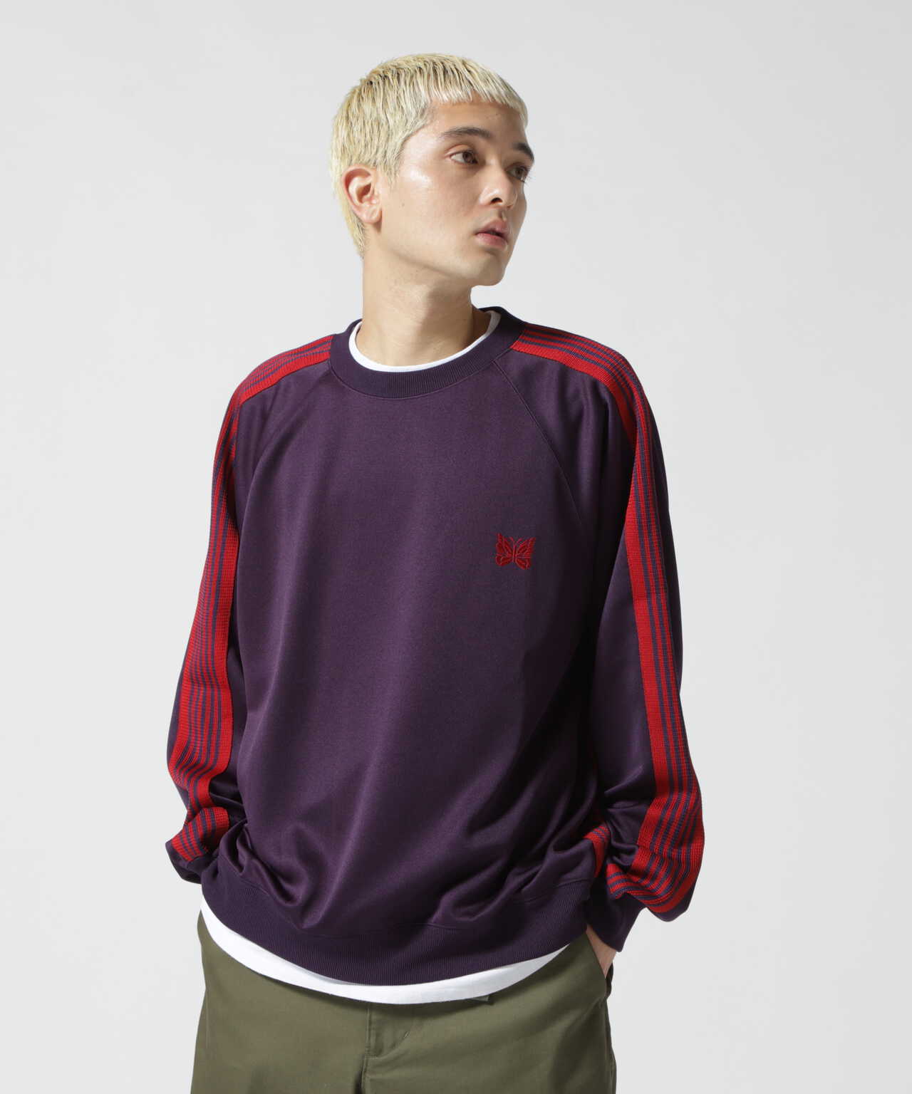 美品】Track Crew Neck／トラッククルーネック／needles-